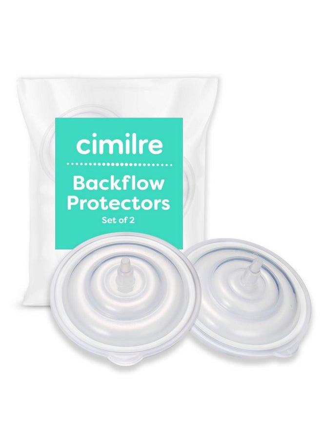 Cimilre Backflow Protectors, Silicone Backflow Protector Membrane Keeps Air, Moisture & Breast Milk from Entering Tubing & Breast Pump Motor (Set of 2)