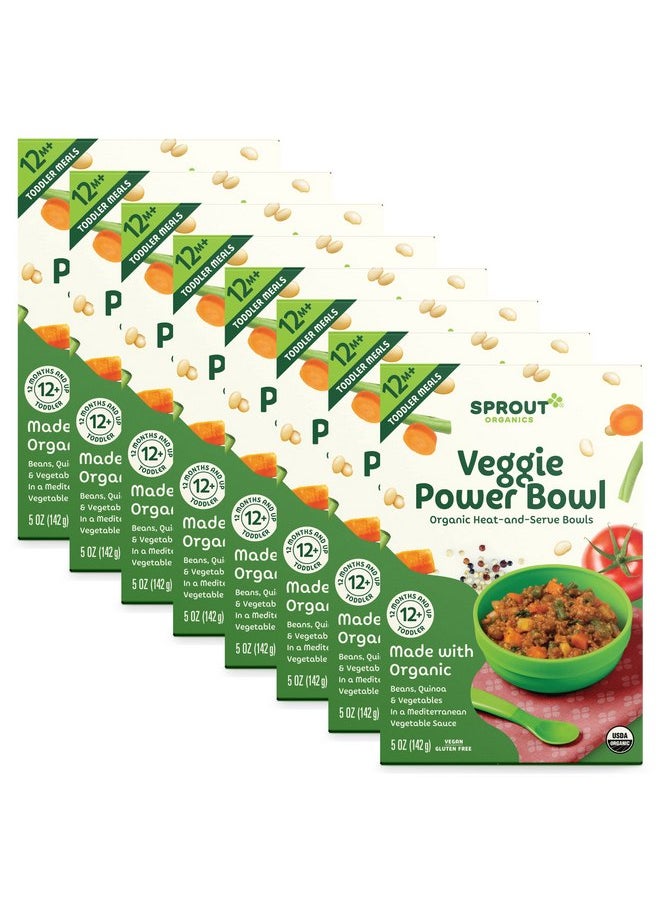 Sprout Organic Baby Food, Toddler Meals, Mediterranean Veggie Power Bowl with Beans & Quinoa, 5 Oz Bowl (8 Count)