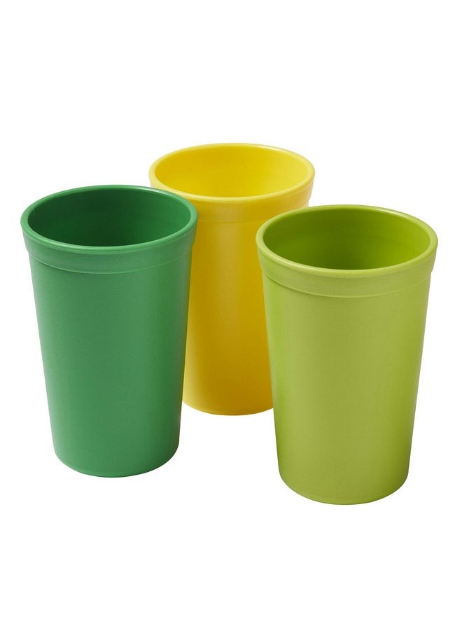 ECR4Kids My First Meal Pal Drinking Cups, Kids Plastic Tableware, Stackable and Dishwasher Safe, Stackable Tumblers for Baby, Toddler and Child Feeding, 3-Pack - Citrus