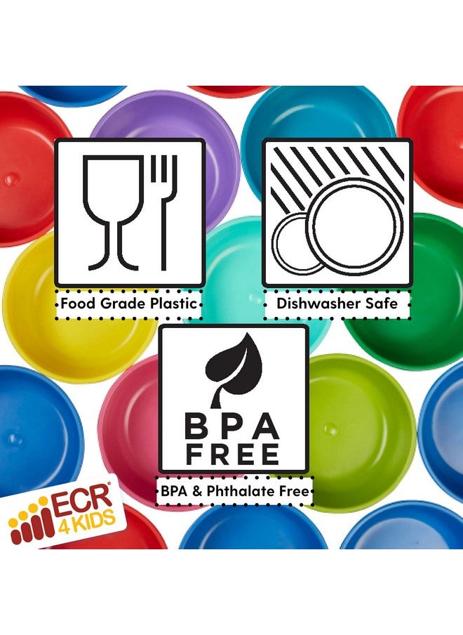 ECR4Kids My First Meal Pal Drinking Cups, Kids Plastic Tableware, Stackable and Dishwasher Safe, Stackable Tumblers for Baby, Toddler and Child Feeding, 3-Pack - Citrus