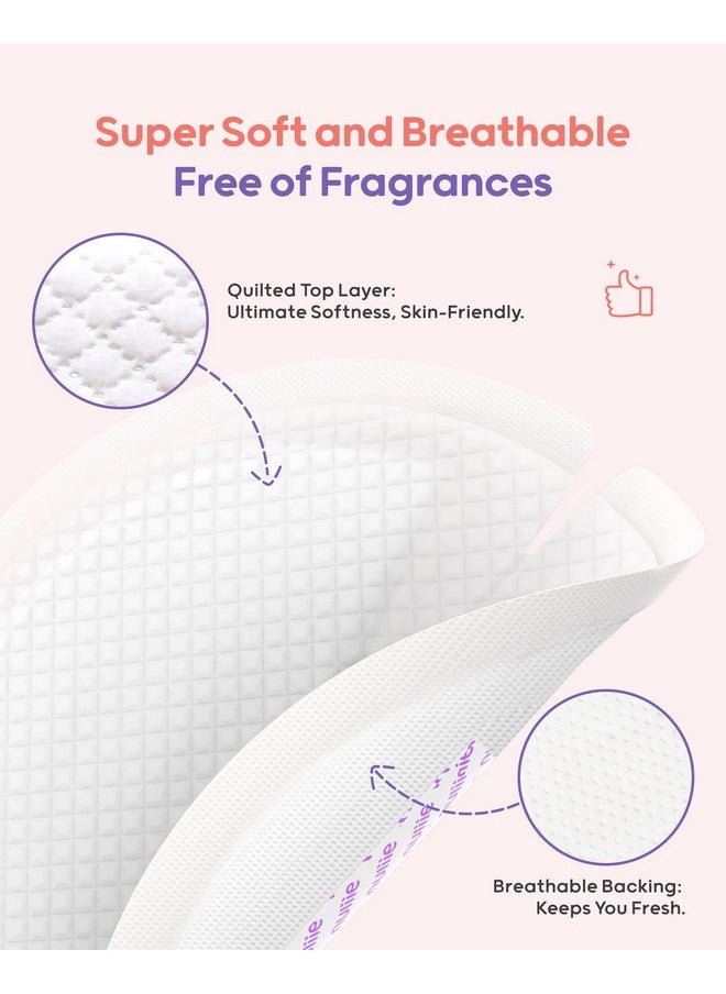 Nuliie Super Absorbent & Featherlight Disposable Nursing Pads 100 Count, Stay Dry, Soft & Breathable Breast Pads for Leaking Milk, Leakproof, Individually Packaged Breastfeeding Essentials for Moms