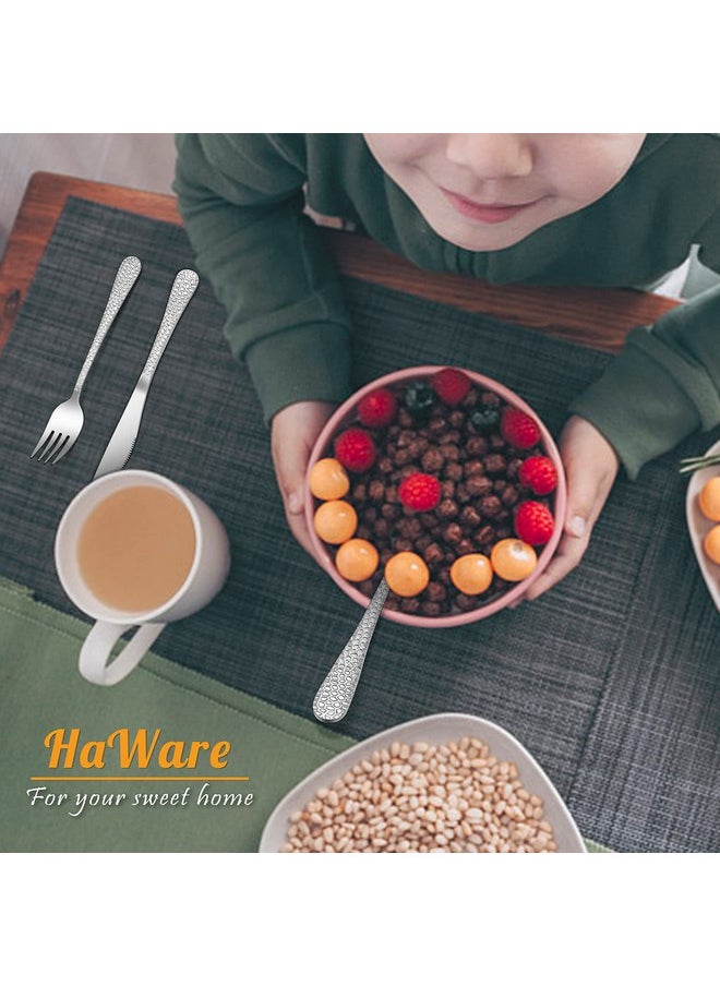 9-Piece Stainless Steel Kids Spoons, HaWare Toddler Flatware, Kids Silverware Preschooler Utensils, Baby Spoons for Self Feeding, Mini Cutlery Set for Home Kitchen School, Healthy and Dishwasher Safe