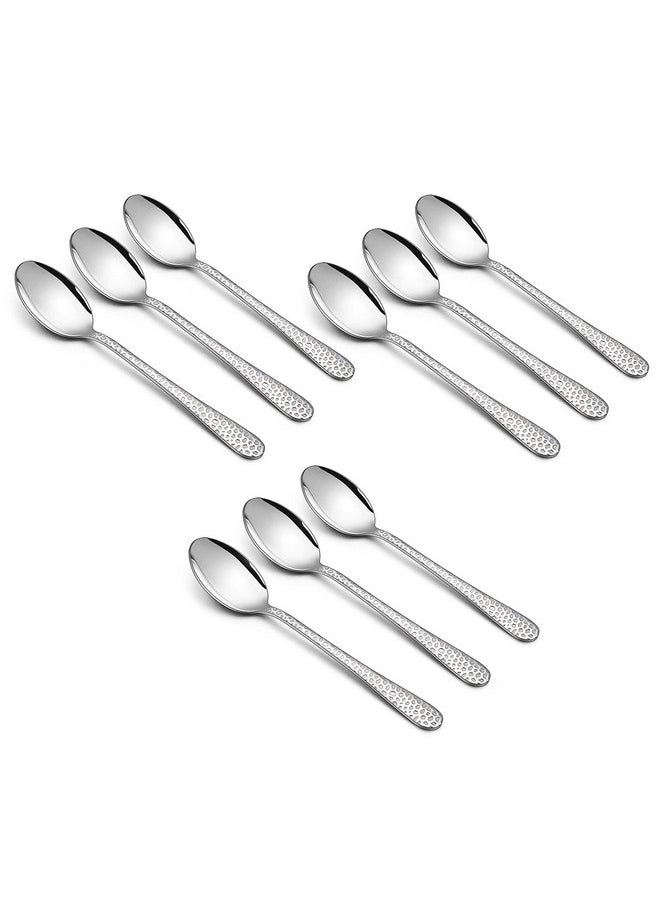 9-Piece Stainless Steel Kids Spoons, HaWare Toddler Flatware, Kids Silverware Preschooler Utensils, Baby Spoons for Self Feeding, Mini Cutlery Set for Home Kitchen School, Healthy and Dishwasher Safe