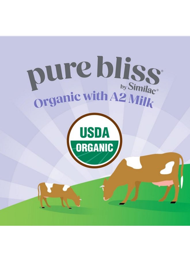 Pure Bliss by Similac Organic with A2 Milk Infant Formula, Easy to Digest, USDA-Certified Organic, Powder, 20.6-oz Tub