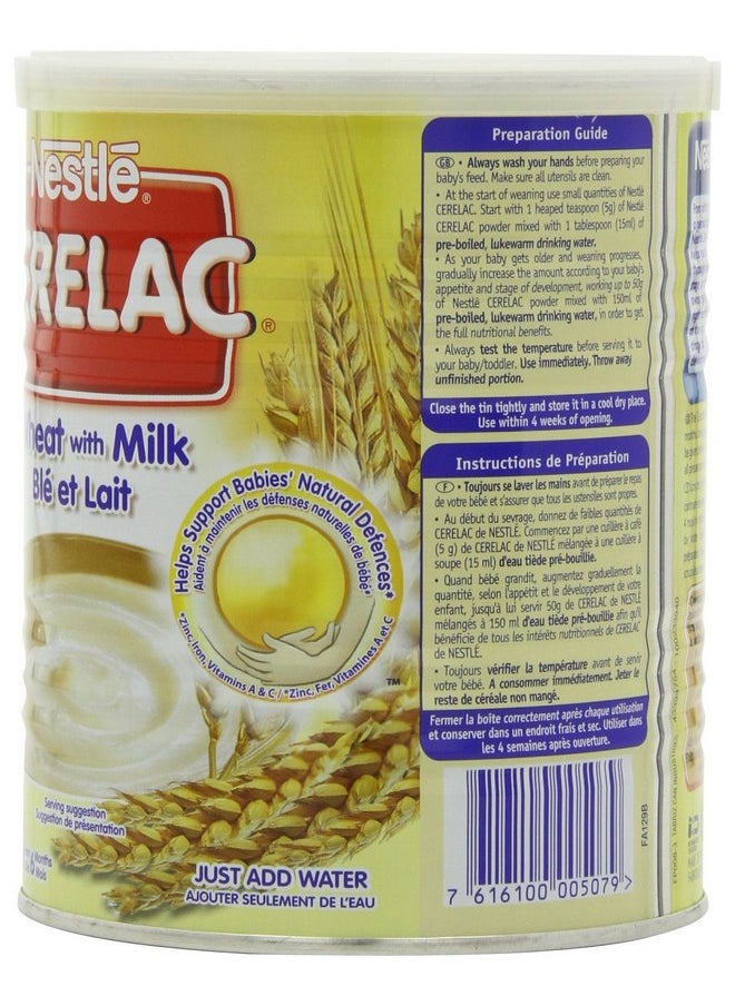 Nestle Cerelac, Wheat With Milk, 14.11-Ounce Cans (Pack of 4)