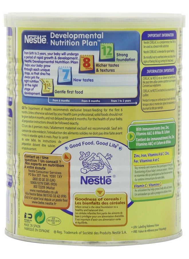 Nestle Cerelac, Wheat With Milk, 14.11-Ounce Cans (Pack of 4)