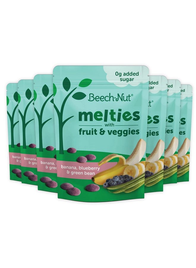 Beech-Nut Melties Baby & Toddler Snack Melts, Banana Blueberry Green Bean, 1 oz (7 Pack)