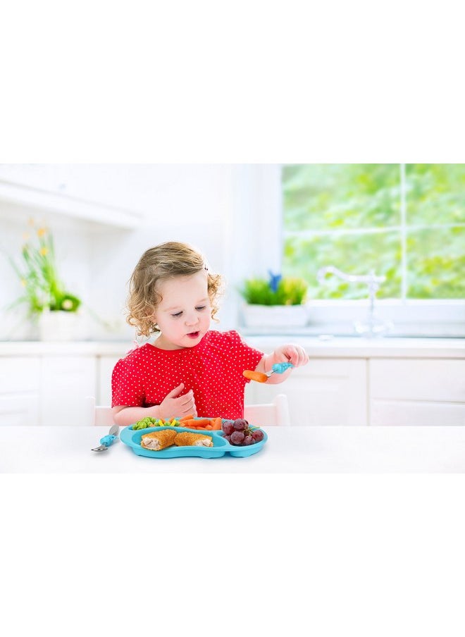 KidsFunwares Me Time PP Dinnerware Set (Mermaid) - 3-Piece Set for Kids and Toddlers - Plate, Fork and Spoon that Children Love - Sparks your Child's Imagination and Teaches Portion Control