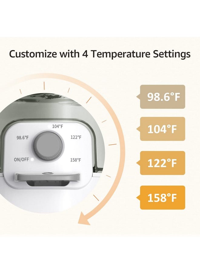 GROWNSY Instant Baby Bottle Warmer, Precise 4 Temperatures Control | Night Light, Midnight Feeding | Warm Water Dispenser for Formula in Seconds | 72H Smart Thermostat, Easy Keep Warm