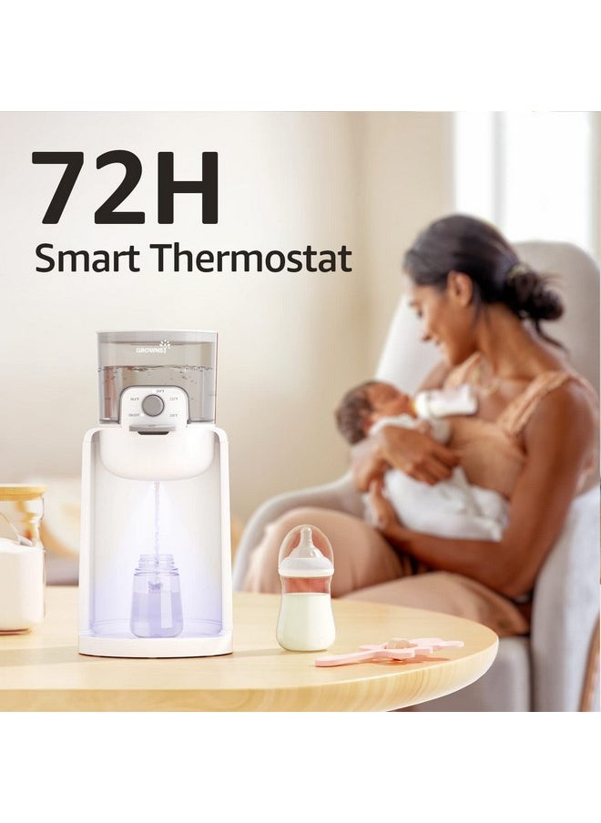 GROWNSY Instant Baby Bottle Warmer, Precise 4 Temperatures Control | Night Light, Midnight Feeding | Warm Water Dispenser for Formula in Seconds | 72H Smart Thermostat, Easy Keep Warm