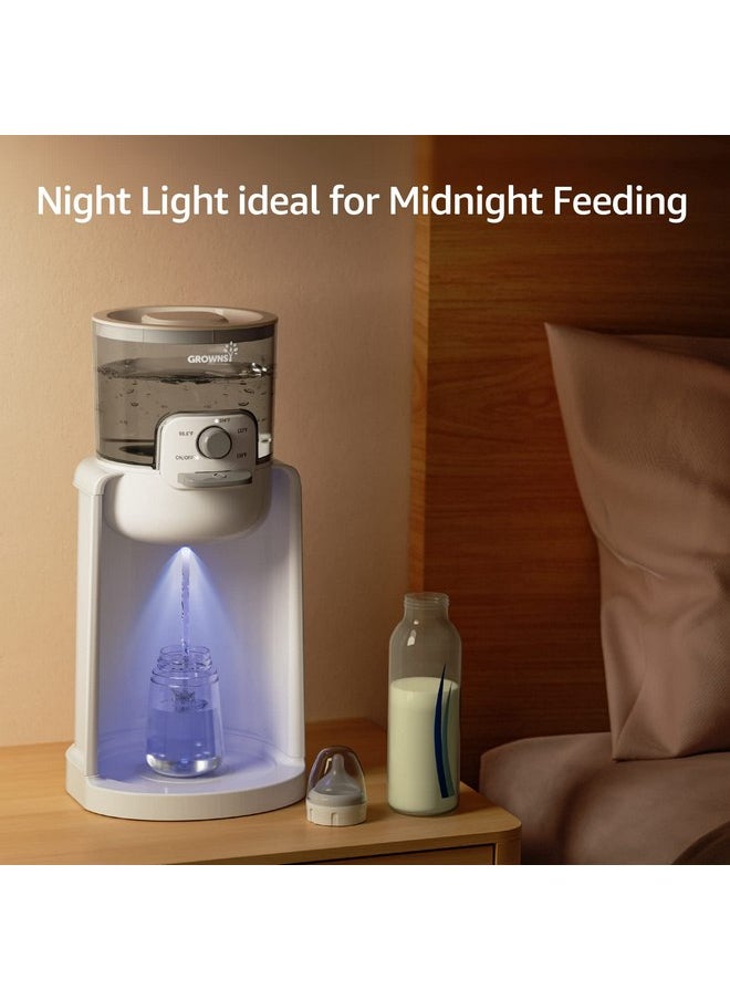 GROWNSY Instant Baby Bottle Warmer, Precise 4 Temperatures Control | Night Light, Midnight Feeding | Warm Water Dispenser for Formula in Seconds | 72H Smart Thermostat, Easy Keep Warm