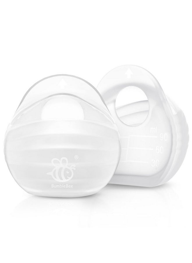 BumbleBee Milk Collector, Portable Silicone Breastmilk Catcher, Kick-Proof Wearable Brest Shields for Breastfeeding Mom, 3oz/2pcs