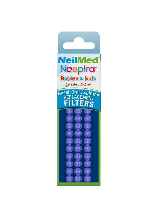 NeilMed Naspira Filter Replacements, Blue, 30 Count