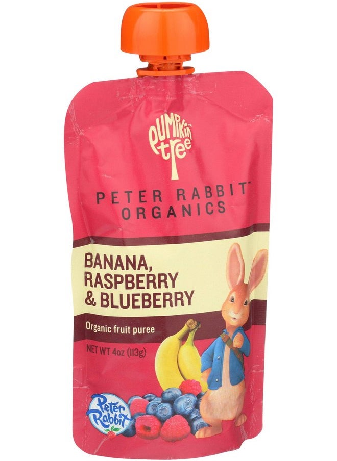 Peter Rabbit Organics Baby Raspberry Banana Blueberry, 4 oz