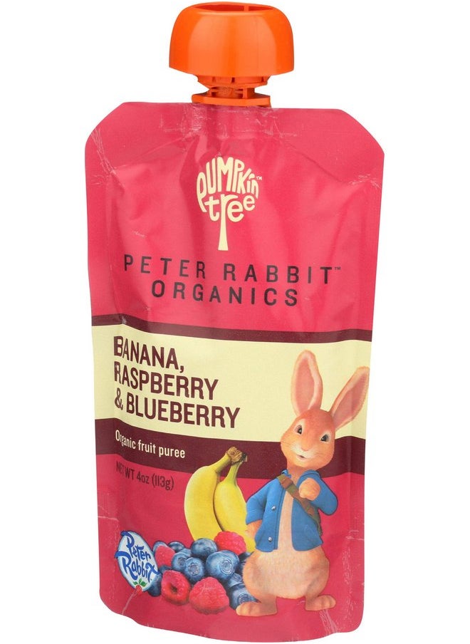 Peter Rabbit Organics Baby Raspberry Banana Blueberry, 4 oz