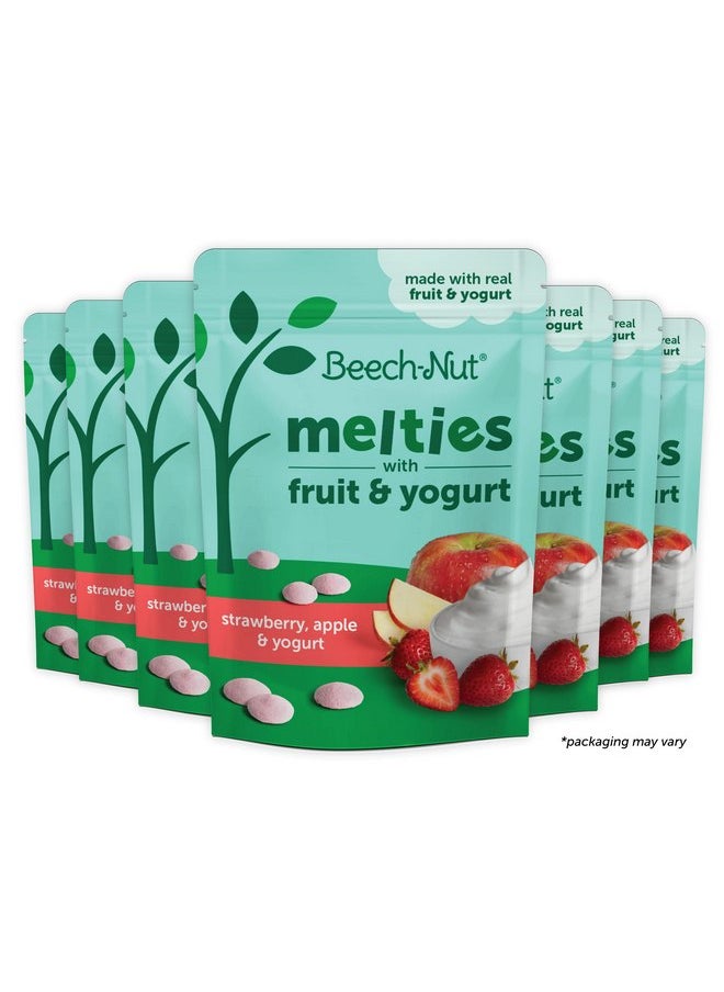 Beech-Nut Melties Baby & Toddler Snack Melts, Strawberry Apple Yogurt, 1 oz (7 Pack)