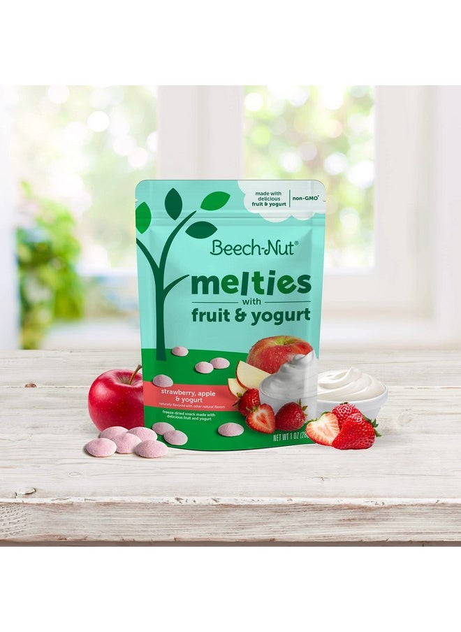 Beech-Nut Melties Baby & Toddler Snack Melts, Strawberry Apple Yogurt, 1 oz (7 Pack)