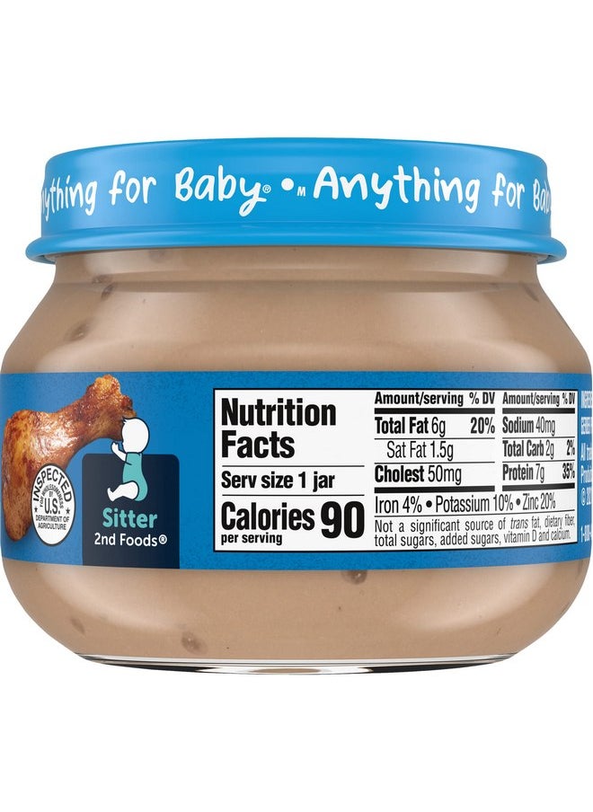 Gerber Mealtime for Baby 2nd Foods Baby Food Jar, Chicken & Gravy, Non-GMO Pureed Baby Food with Essential Nutrients, 2.5-Ounce Glass Jar (Pack of 20 Jars)