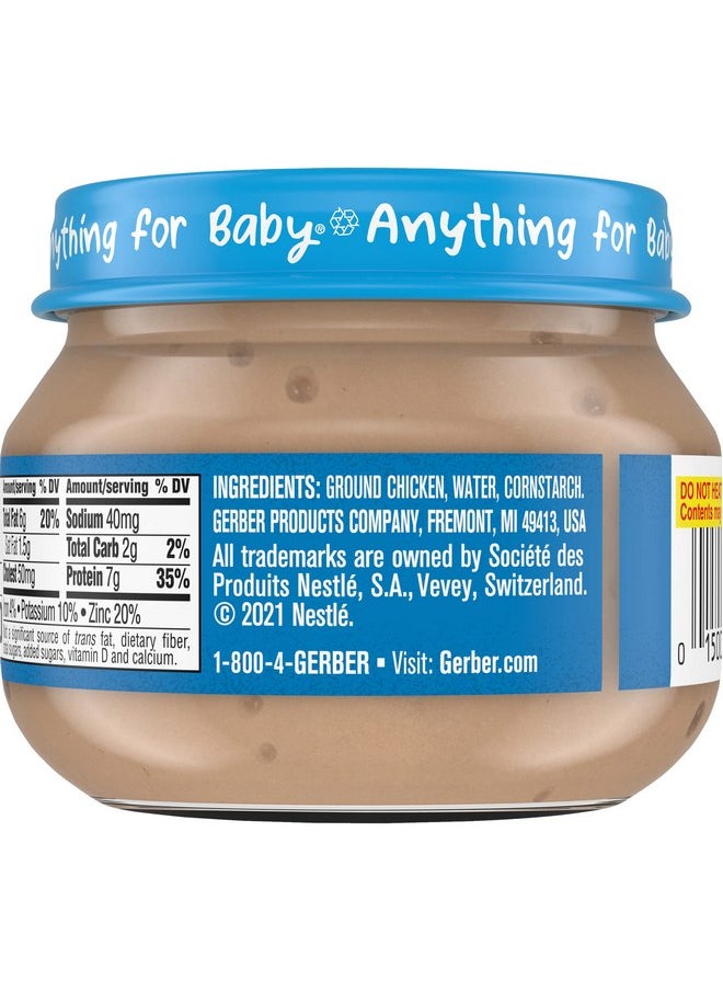 Gerber Mealtime for Baby 2nd Foods Baby Food Jar, Chicken & Gravy, Non-GMO Pureed Baby Food with Essential Nutrients, 2.5-Ounce Glass Jar (Pack of 20 Jars)