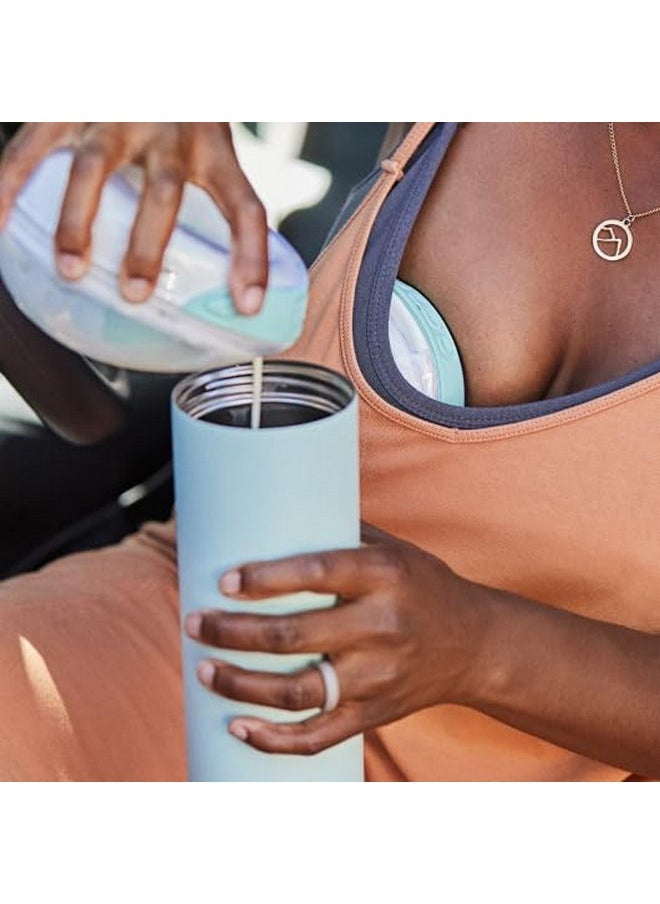Willow - Portable Breastmilk Cooler - Keeps Breast Milk Cold for 24 Hours - Stainless Steel - Insulated - Reuseable - Breastfeeding Essentials - Storage Container w/Gel Ice Pack - Teal- 16oz