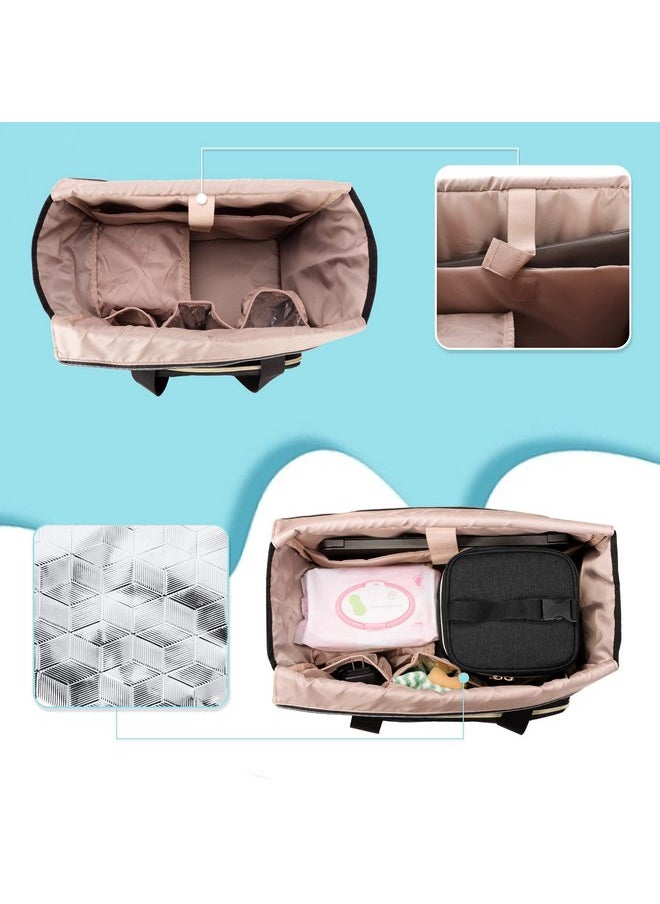 Luxja Breast Pump Bag (with a Breastmilk Cooler Bag, a Small Carrying Case and a Waterproof Mat) Compatible with Spectra S1 and S2, Pumping Bag for Breast Pump and Extra Parts, Black