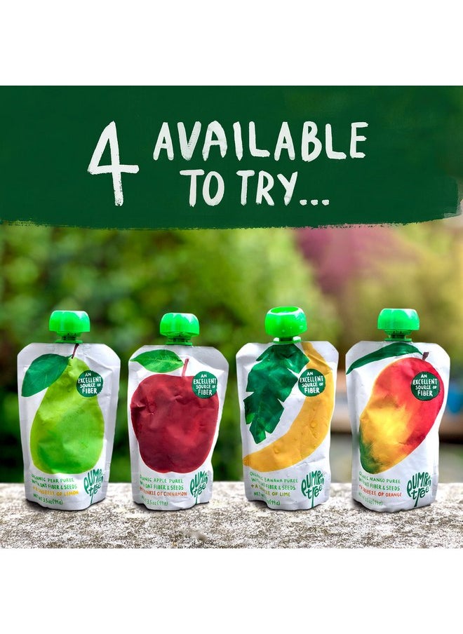 Pumpkin Tree Organics Fruit Snack Pouch, Pear + Fiber + A Squeeze of Lemon, 3.5 Ounce (Pack of 10)