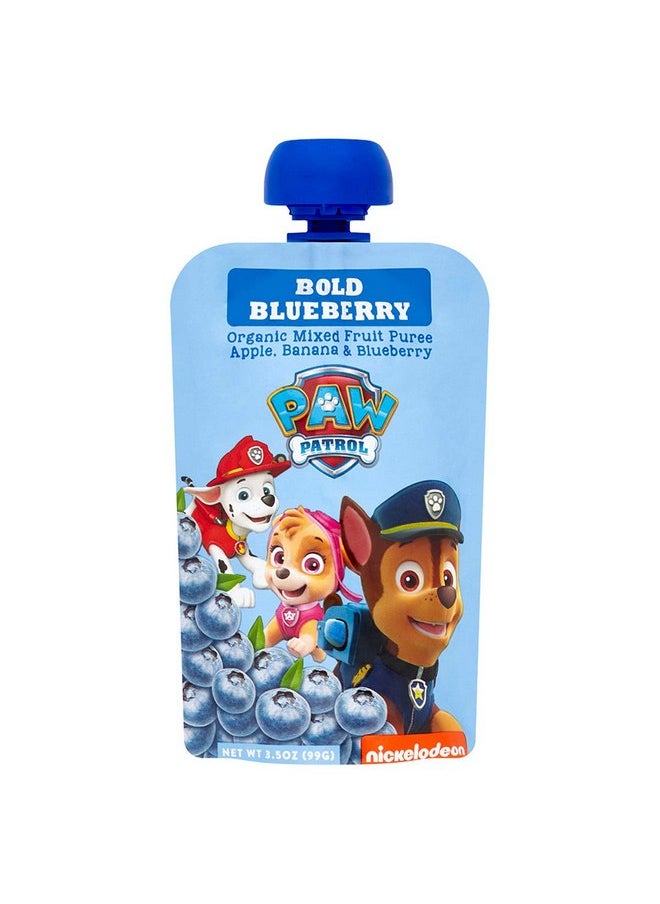 Paw Patrol Bold Blueberry Organic Mixed Fruit Squeeze Pouch, 3.5 Ounce (Pack of 10)