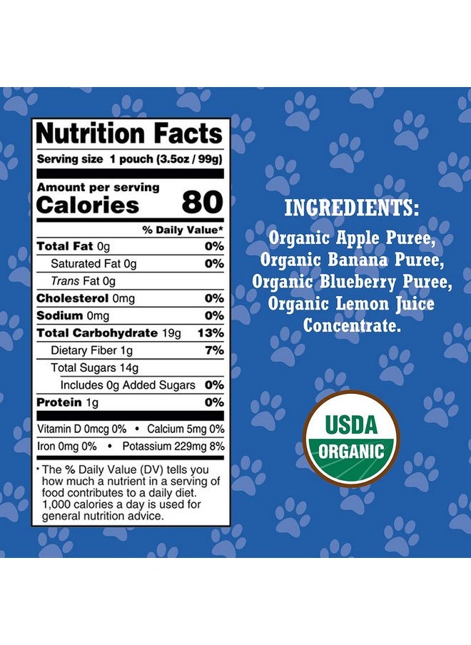 Paw Patrol Bold Blueberry Organic Mixed Fruit Squeeze Pouch, 3.5 Ounce (Pack of 10)