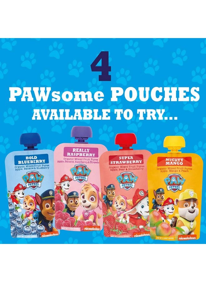 Paw Patrol Bold Blueberry Organic Mixed Fruit Squeeze Pouch, 3.5 Ounce (Pack of 10)