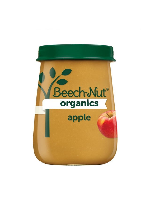 Beech-Nut Organic Baby Food Jars, Organic Apple Puree, Stage 1 Baby Food for Babies 4 Months and Up, Non-GMO, 4oz Glass Jars, 10ct