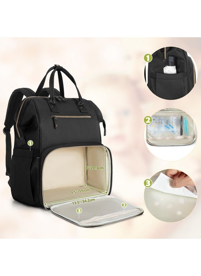 Breast Pump Backpack Compatible with Spectra S1, S2, Medela and Cooler Bag, Breast Pump Bag with Laptop Sleeve, Breast Pump Carrying Diaper Bag for Working Moms, Black