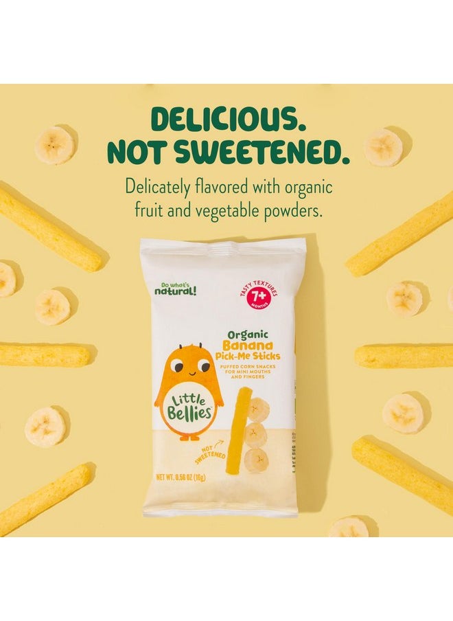 Little Bellies Organic Banana Pick-Me Sticks Baby Snack (Pack of 5 x 0.56 oz Individual Packs)