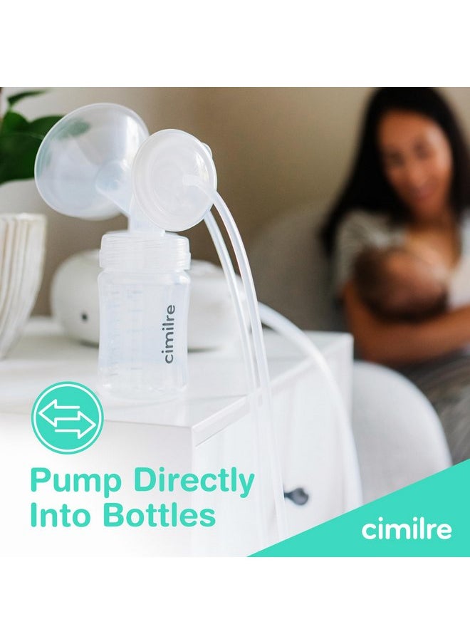 Cimilre Breast Milk Storage Bottle Set, Breastmilk Storage Set with Milk Storage Bottles, Discs & Covers for Fridge, 5 oz. Bottles (Set of 2)