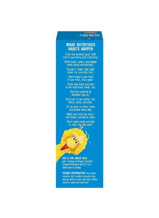 Earth's Best Organic Sesame Street Toddler Crunchin' Crackers, Original, 5.3 oz. Box