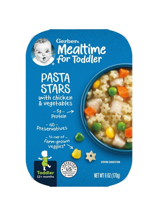 Gerber Pasta Stars with Chicken & Vegetables, 6 Ounce (Pack of 6)