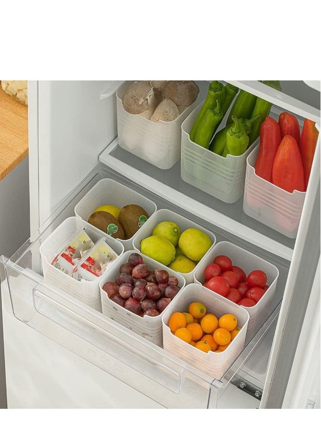 Plastic Storage Containers Fridge Organizer Box for Fruits Vegetables Snacks Cereal Food-Safe BPA-Free Refrigerator Counter Cabinet Kitchen Organization Food Storage 3PCS