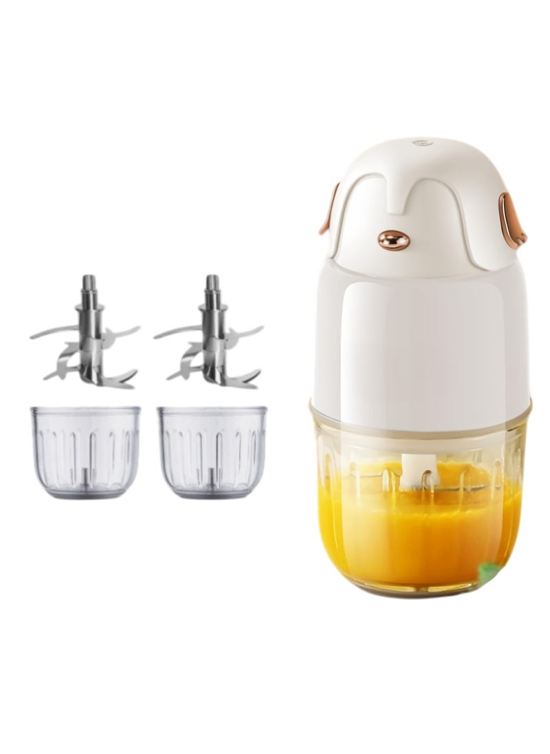 Baby Food Maker, Portable Baby Food Processor, Efficient Food Blender For Baby Food, Food Puree Maker For Vegetable Fruit Baby Food, (1pc, 316 Steel Blades, 8 Leaf Double Cup Double Blades)