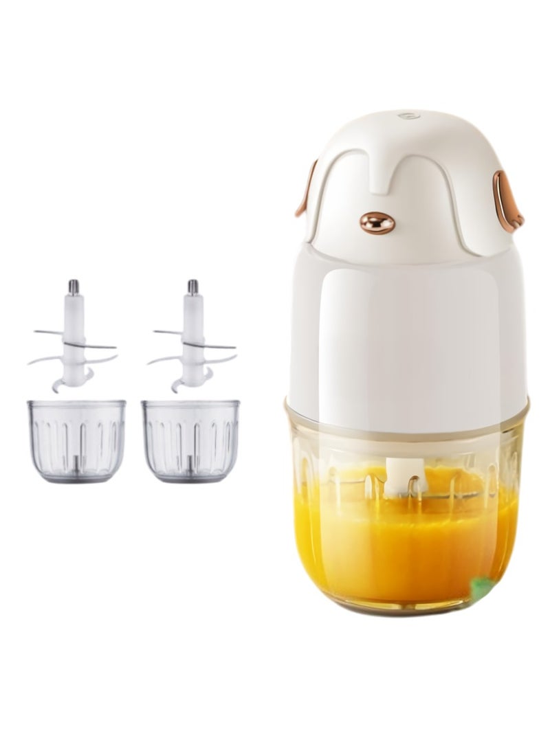 Baby Food Maker, Lightweight Portable Baby Food Processor, Efficient Food Blender For Baby Food, Food Puree Maker For Vegetable Fruit Baby Food, (1pc, 304 Steel 6 Leaves Double Cups And Double Blades)