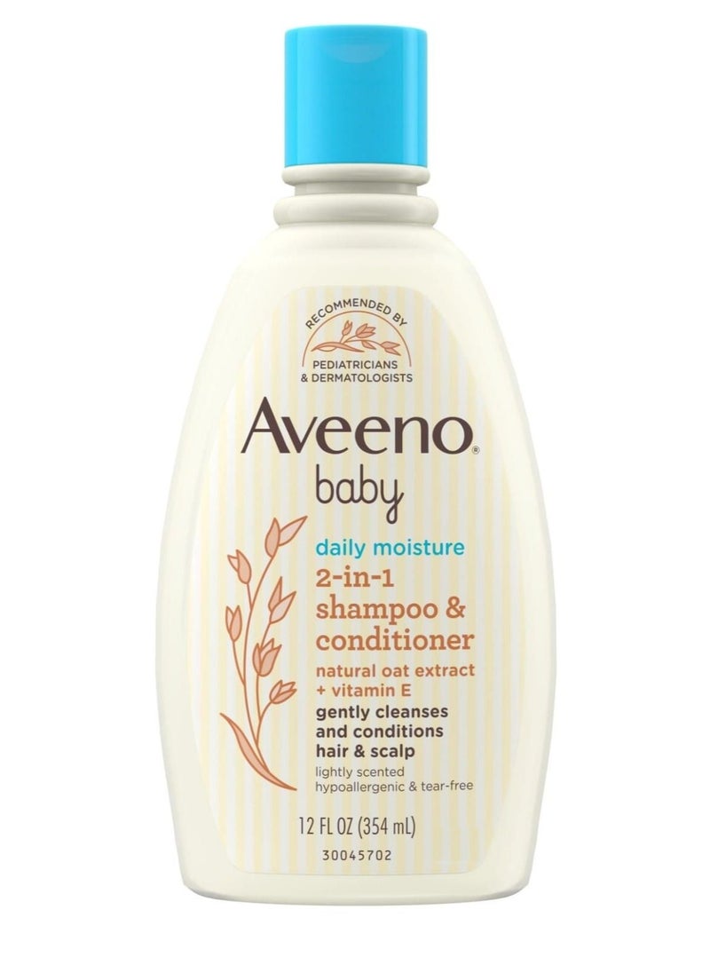 Aveeno Baby Daily Moisture 2 in 1 Shampoo and Conditioner 12 fl oz