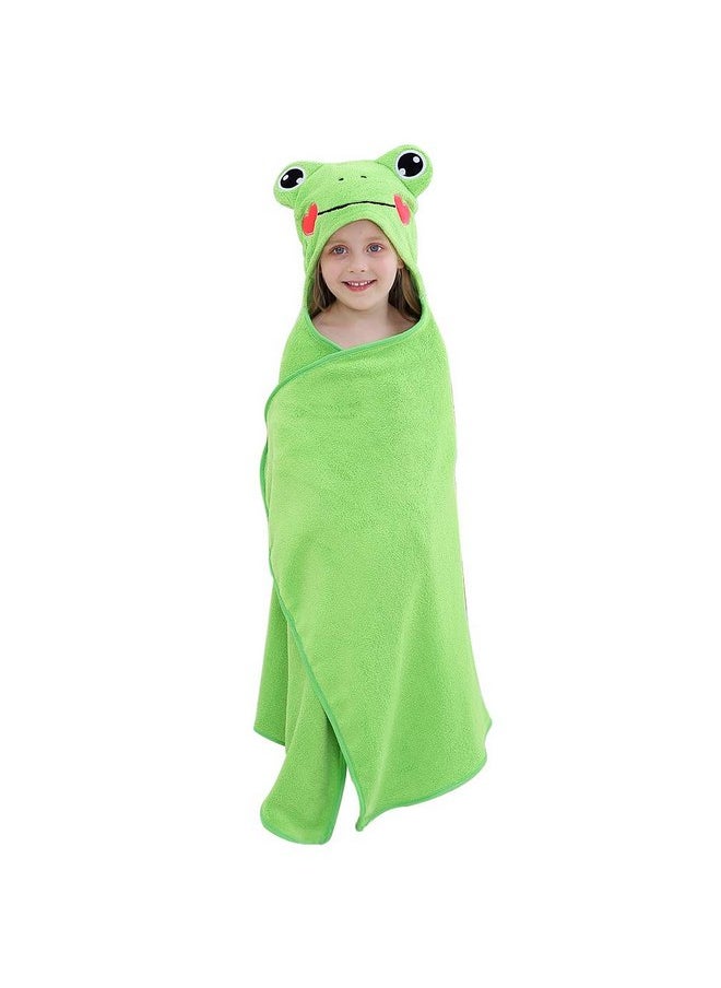 MICHLEY Cartoon Hooded Baby Towel Unisex, Premium Soft Swimming Bathrobe Large Washcloths 27.5
