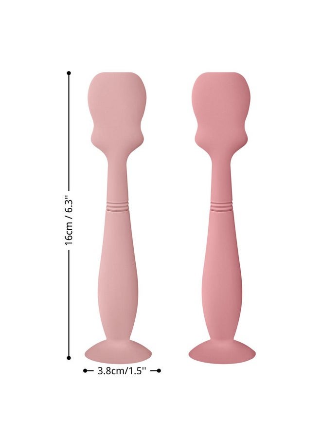 Large Size Baby Diaper Cream Spatula Applicator Soft Silicone Baby Butt Paste Spatula (2Pack,Blush/Mauve)