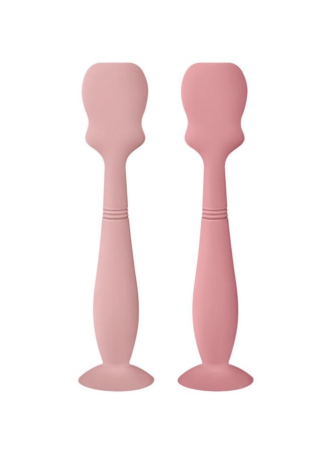 Large Size Baby Diaper Cream Spatula Applicator Soft Silicone Baby Butt Paste Spatula (2Pack,Blush/Mauve)