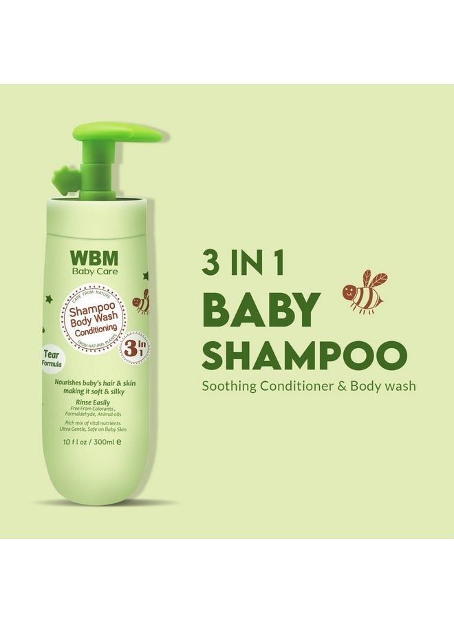 WBM Care Natural Baby Body Wash With Honey, Wheatgerm And Organic Olive Oil - Nourishes Baby Skin | 10 Oz
