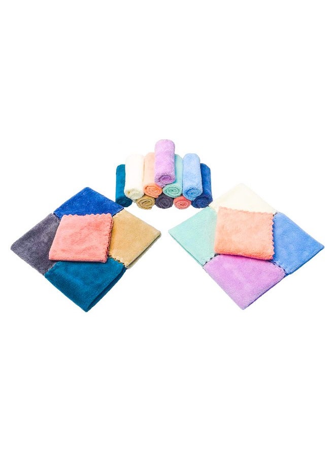 Kyapoo 20 Pack Baby Washcloths Microfiber Coral Fleece Extra Absorbent and Soft for Newborns, Infants and Toddlers
