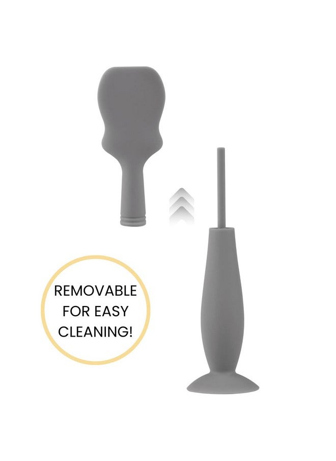 2 Pack Baby Diaper Cream Brush, Diaper Cream Spatula Applicator Silicone Baby Butt Paste Spatula for Babies, Newborn (Gray, Blue)