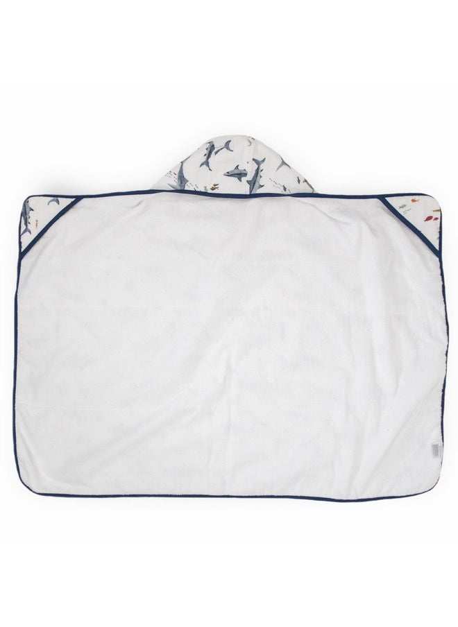 Little Unicorn Cotton Muslin & Terry Hooded Towel, Larger Size 1-6 Years