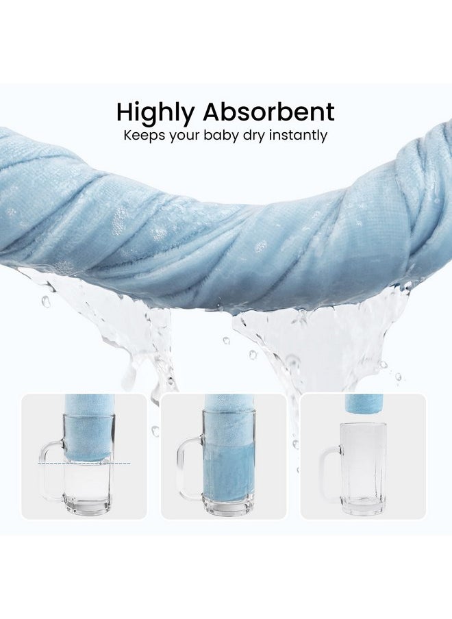 Softan 2 Pack Baby Hooded Towels, Premium Soft Cotton Baby Bath Towels with Hood, Extra Thick and Super Absorbent, Essential for Newborns, Infants and Toddlers (Blue Elephant & White Unicorn)