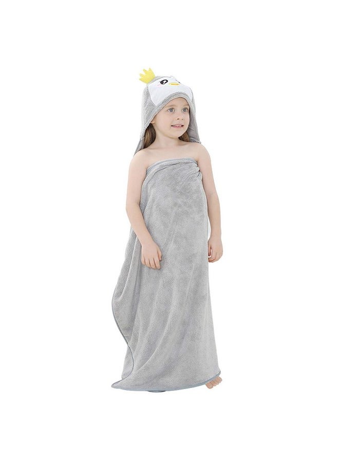 MICHLEY Cartoon Hooded Baby Towel Unisex, Premium Soft Swimming Bathrobe Large Washcloths 31.5