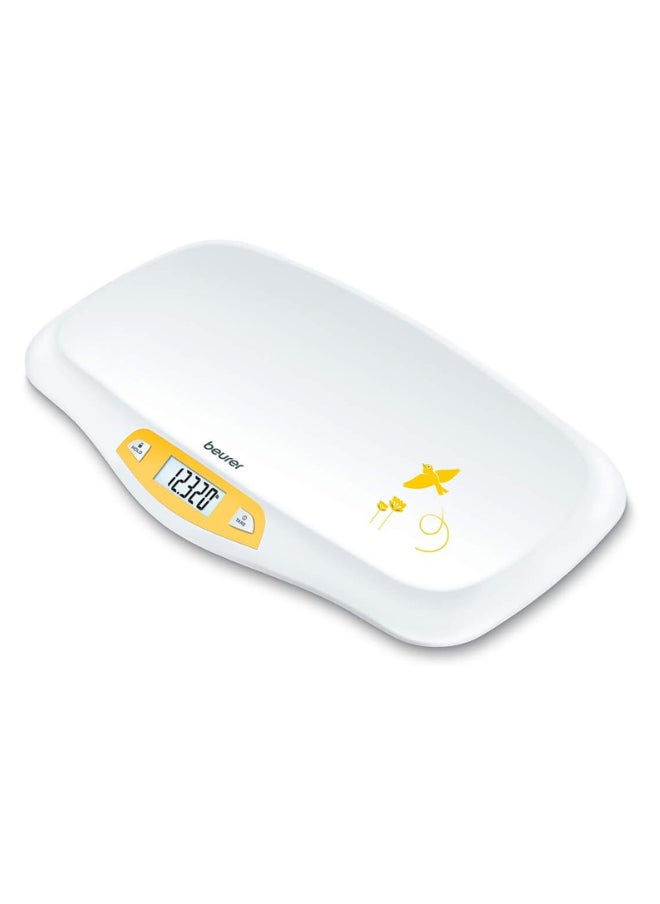 BY80 Digital Baby Weighing Scale With Large Lcd Screen, Curved Platform, Tare And Hold Functions, 20Kg Load Capacity