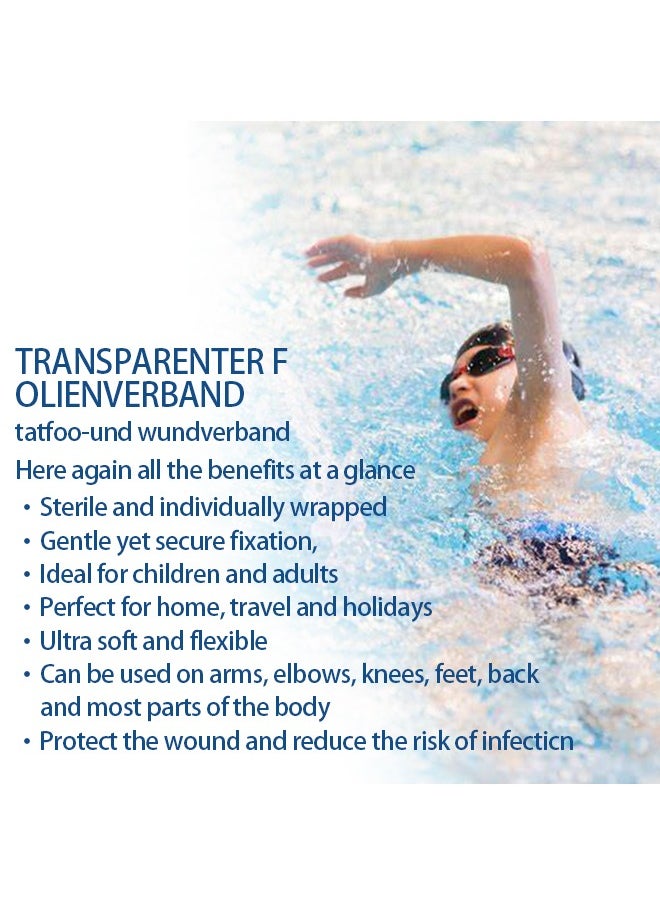Transparenter Folienverband Transparent Waterproof Patch, Stretch Adhesive Bandages, Tattoo Protective Transparent Film 20 Pcs